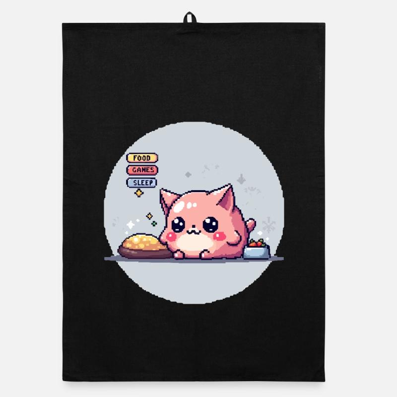 Pixel Pet - Retro Gaming Organic Geschirrtuch