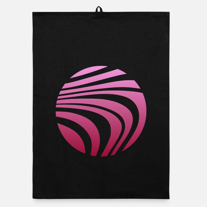 Psychedelisches Muster Rosa Verlauf Organic Geschirrtuch