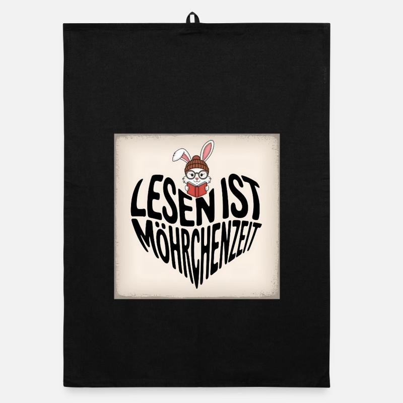 Lesezeit mit Hasencharme Organic Geschirrtuch
