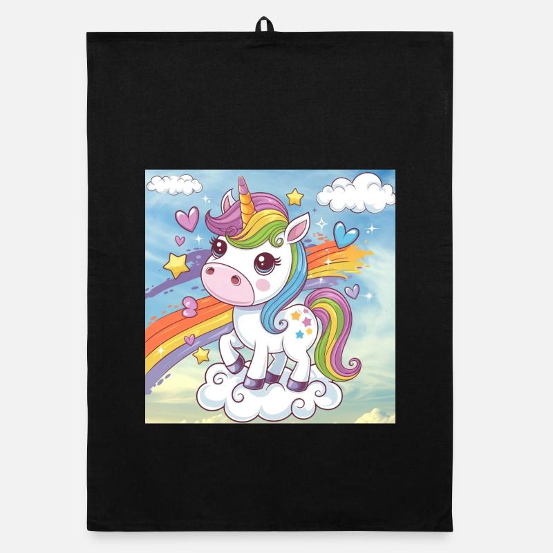 Rainbow Unicorn Organic dish towel