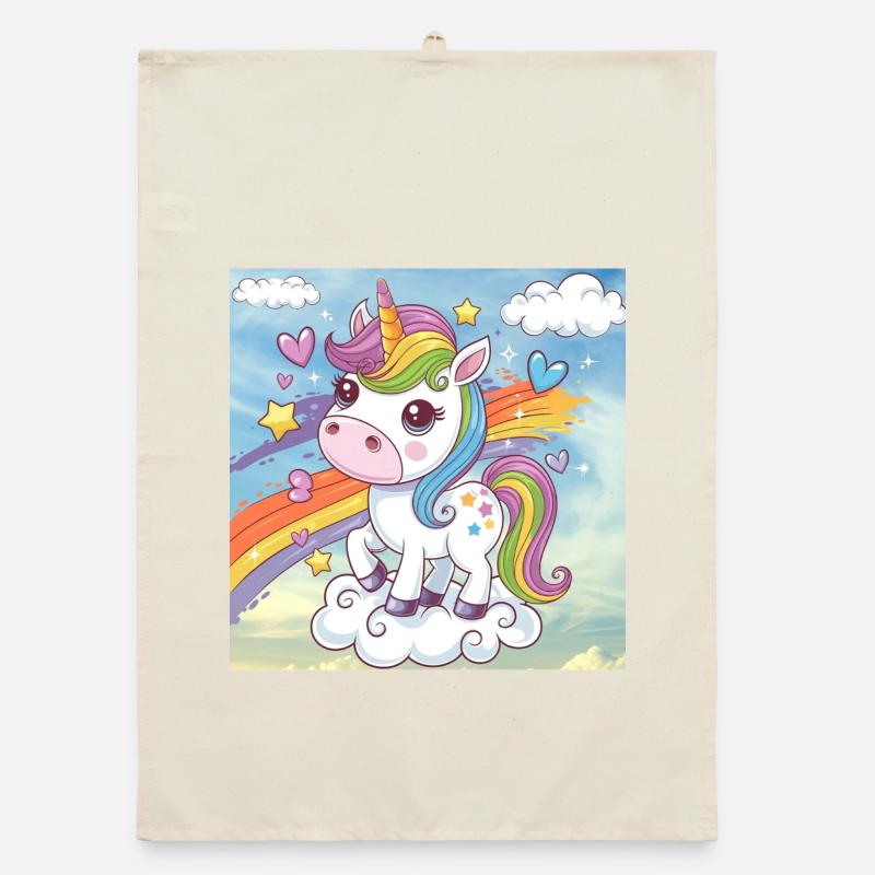 Rainbow Unicorn Organic dish towel
