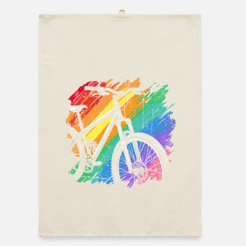 Impression d’art de vélo vibrant Torchon bio