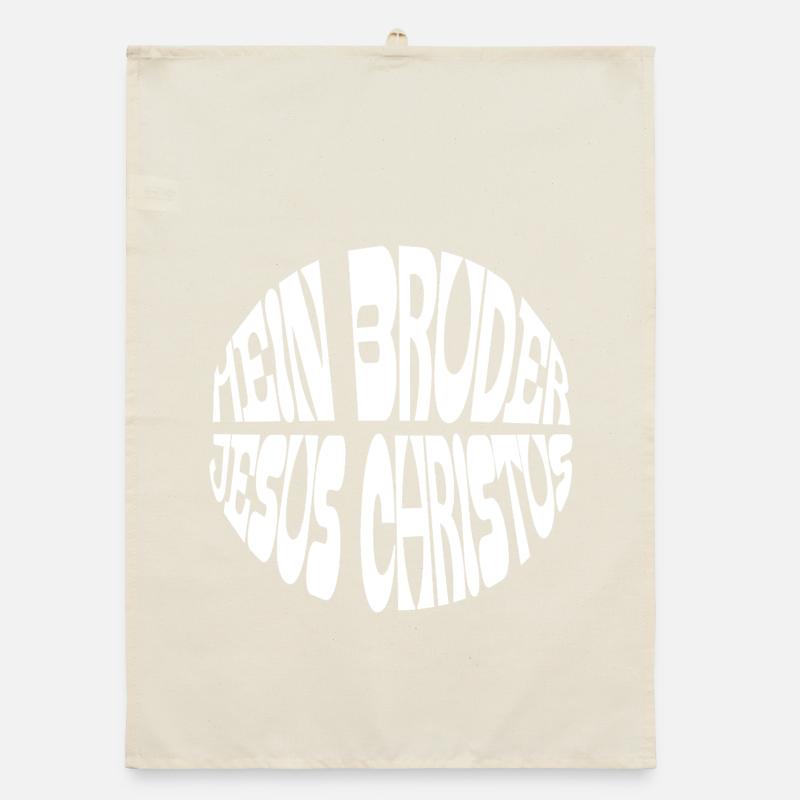 Mein Bruder Jesus Christus Statement Organic Geschirrtuch
