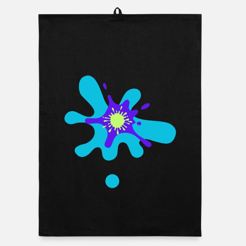 Abstract Color Strike Pattern Organic dish towel