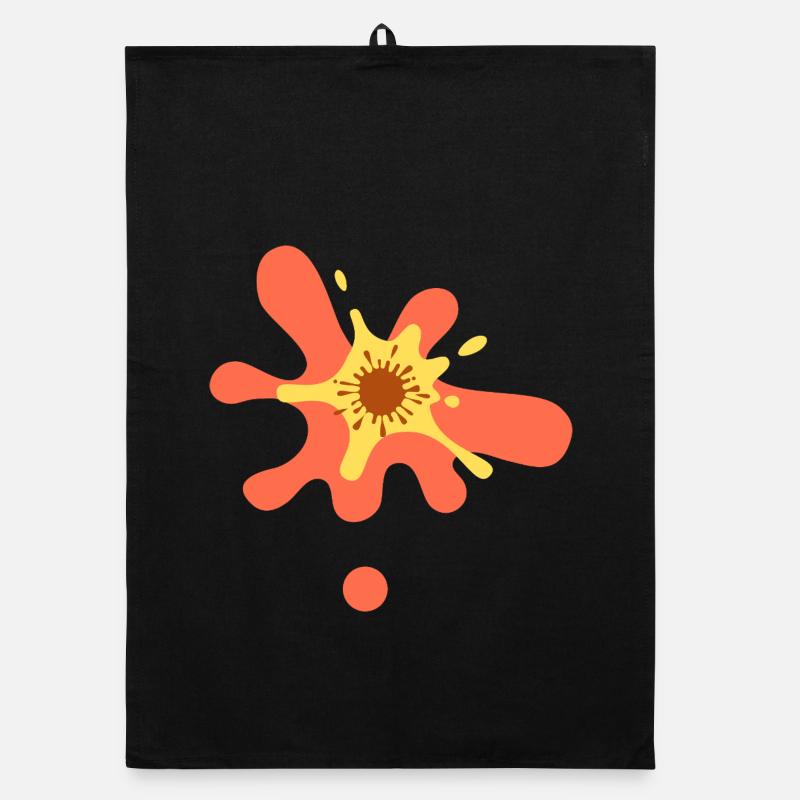 Couleur Blot Splatter Orange-Yellow Torchon bio
