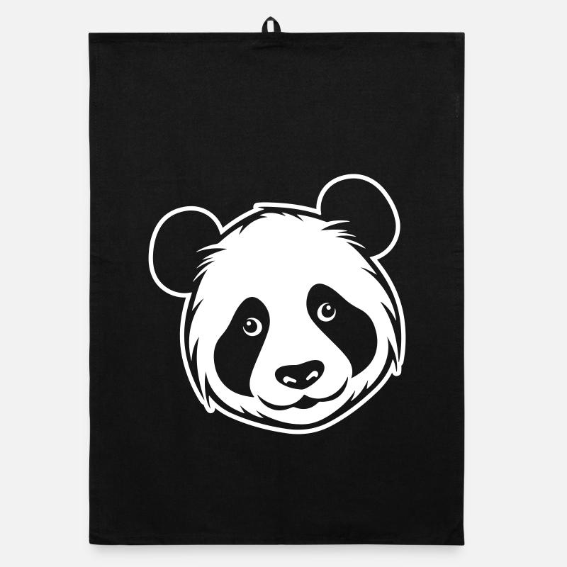 Panda Kopf Organic Geschirrtuch