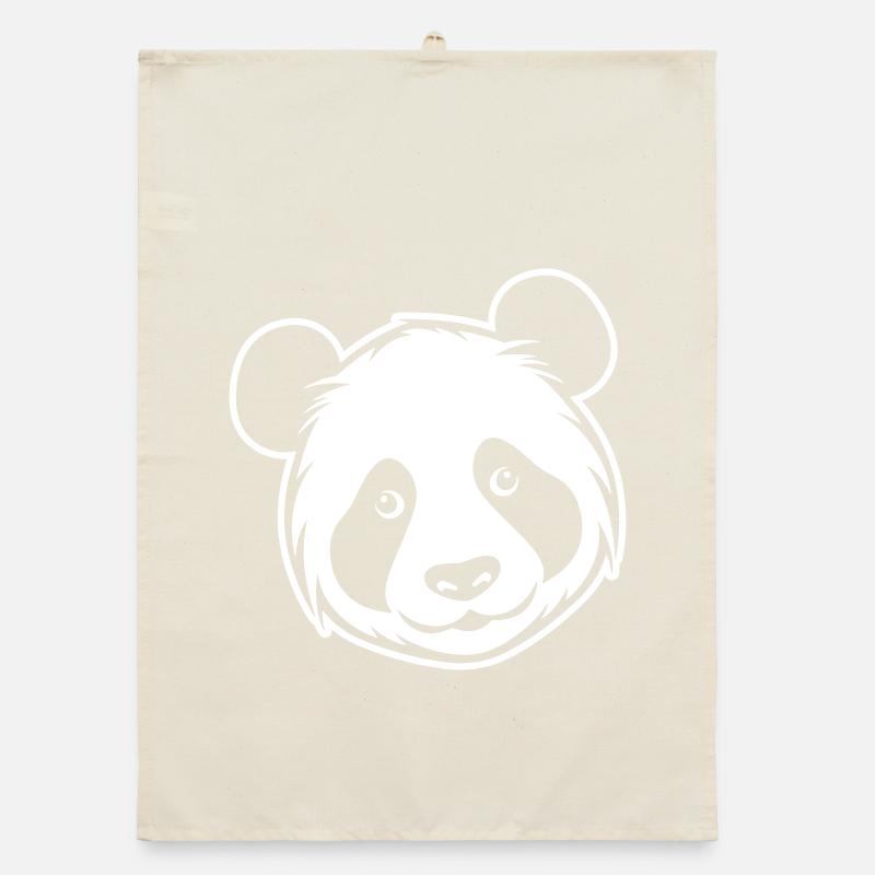 Panda Kopf Organic Geschirrtuch