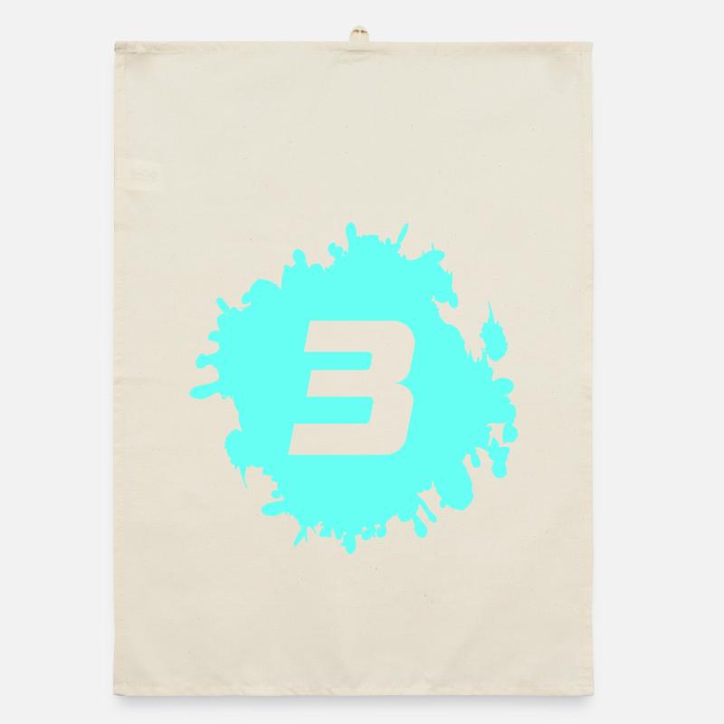 3 éclaboussures de néon de logo de couleur Torchon bio