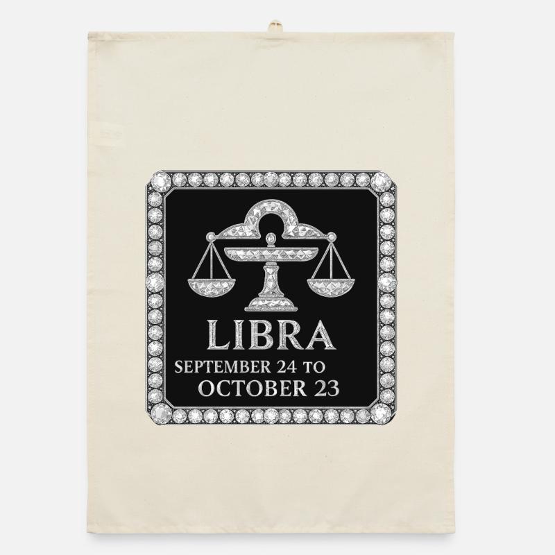 Zodiac sign Libra Organic dish towel