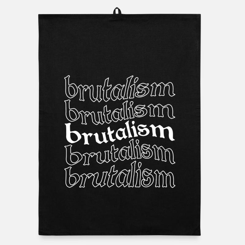 Brutalism Echoes Typography Tee Organic dish towel