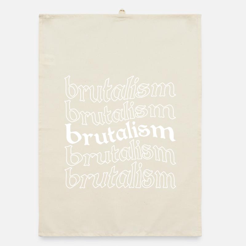Brutalism Echoes Typography Tee Organic dish towel
