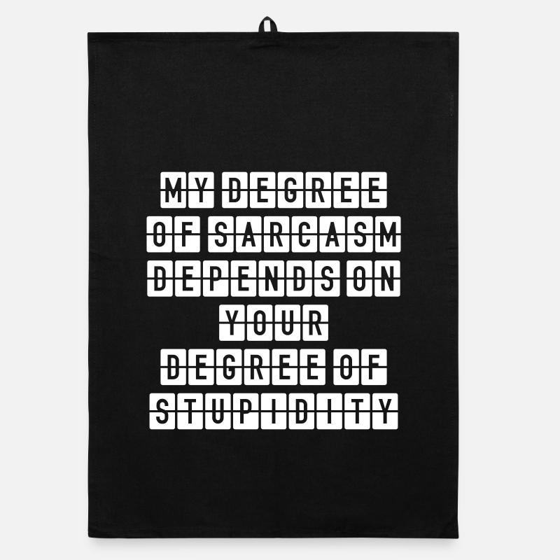Sarcasm Level – Irony Saying for Nerds Organic dish towel