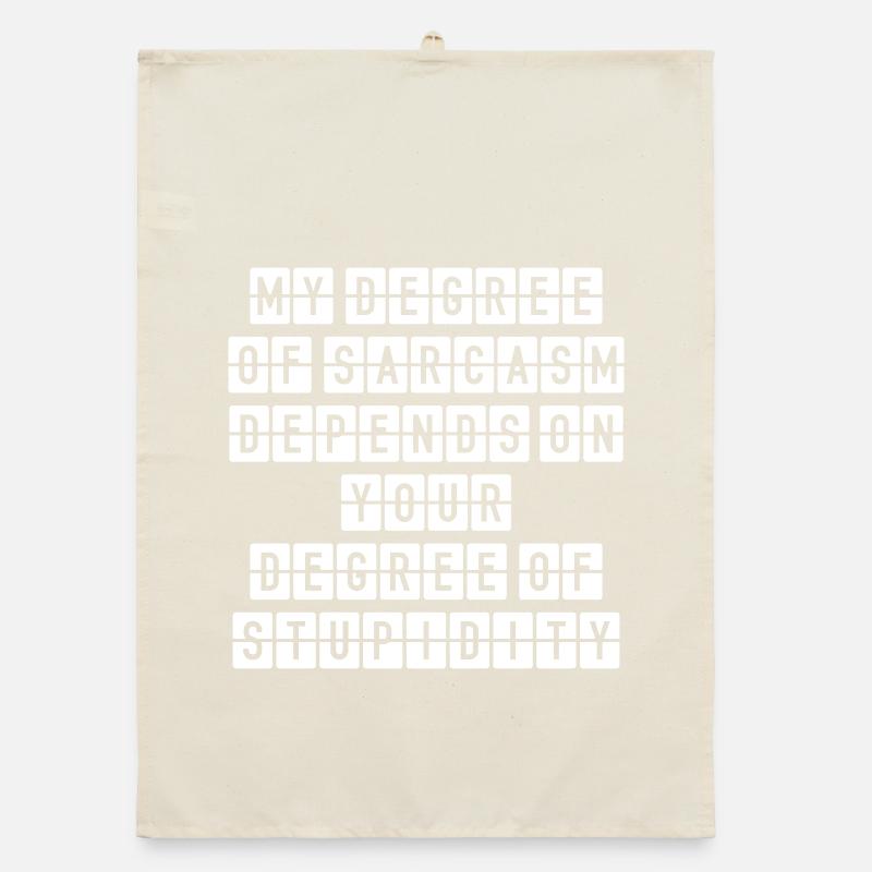 Sarcasm Level – Irony Saying for Nerds Organic dish towel