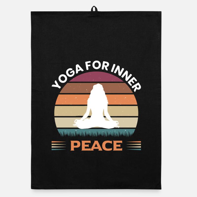 Yoga for inner peace men Organic dish towel