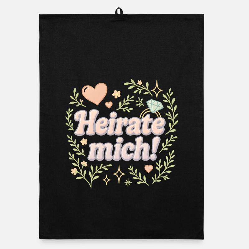 Marry Me / Statement Design Organic dish towel