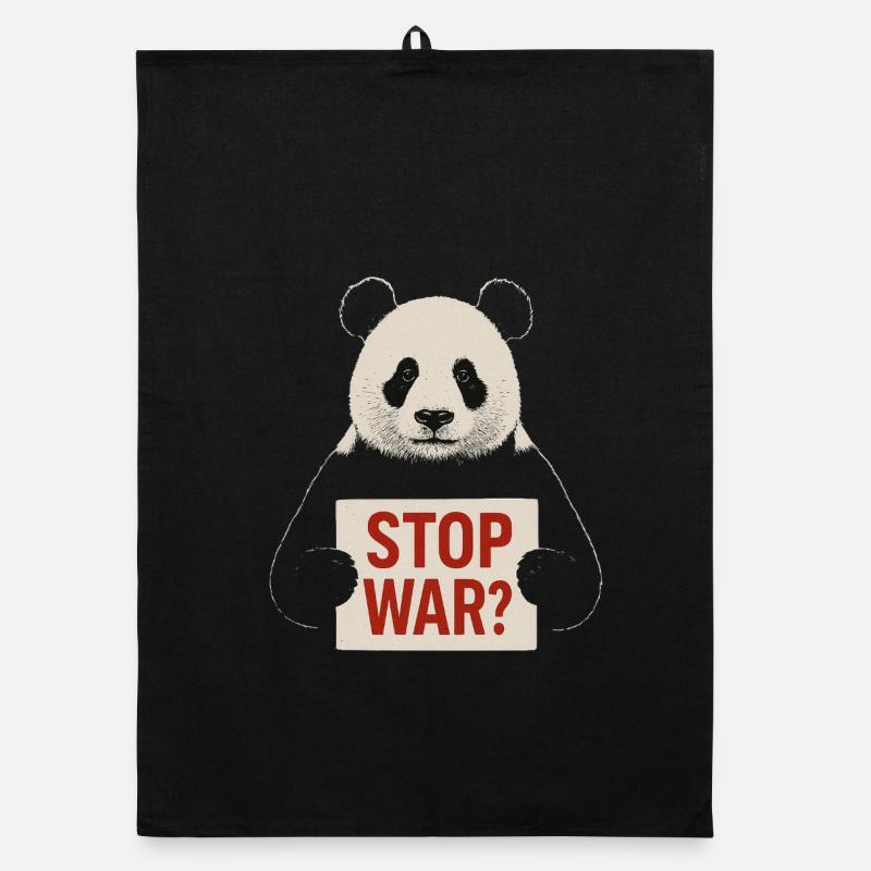 Le panda appelle à la paix Torchon bio