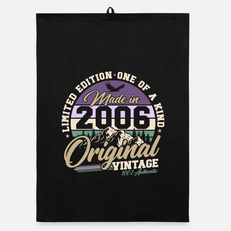 2006 Vintage 20th Birthday Retro Gift Organic dish towel