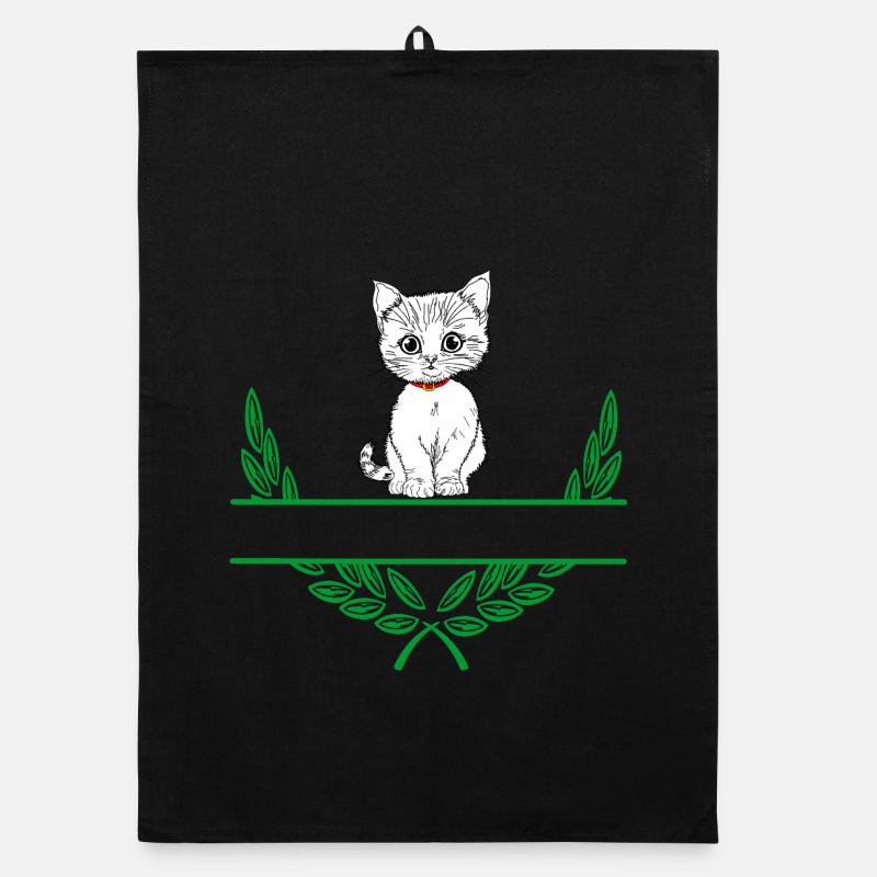 Laurel Wreath with Namespace Organic dish towel