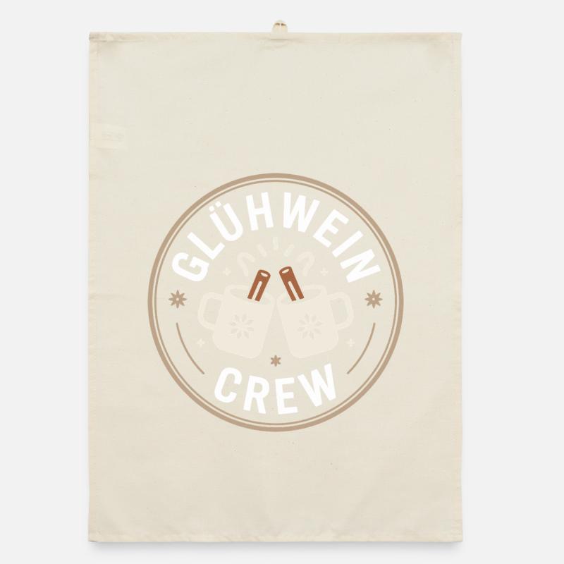 Équipe du vin chaud Marché de Noël joyeux Torchon bio