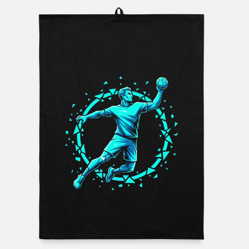 Handball Leidenschaft Hitze Training Geschenk Organic Geschirrtuch