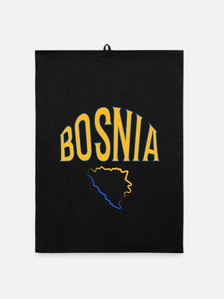 Bosnia - Organic Geschirrtuch - Schwarz - Vorne