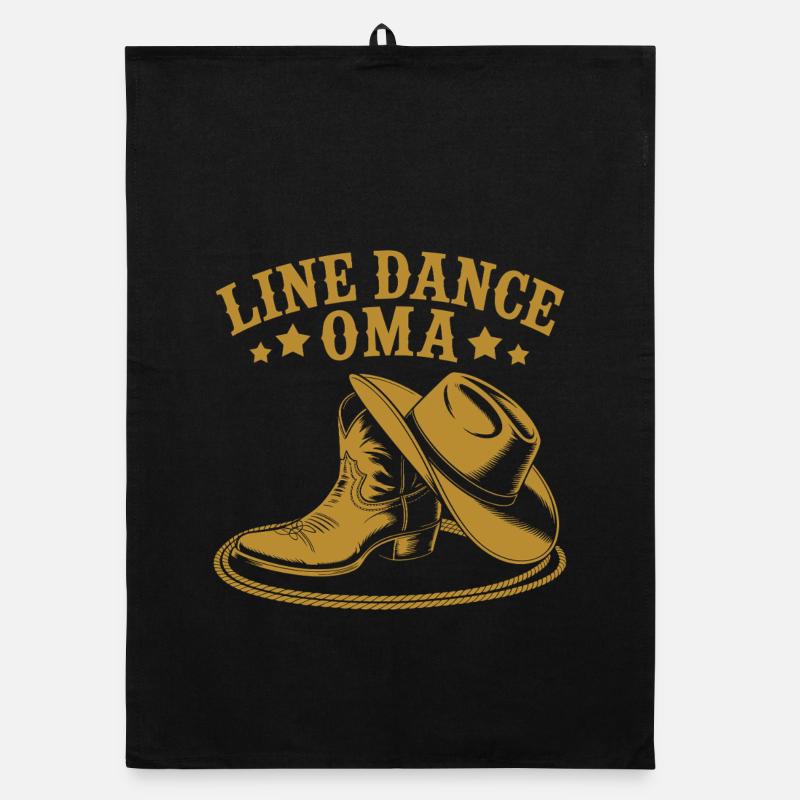 Line Dance Oma Boots Organic Geschirrtuch