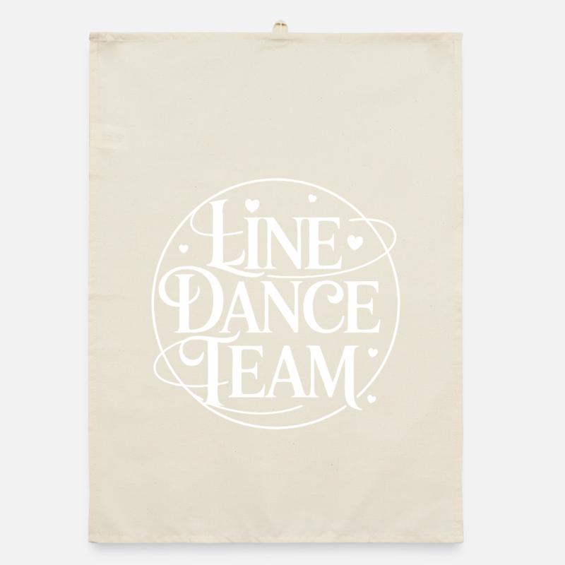 Line Dance Team Emblem Organic Geschirrtuch