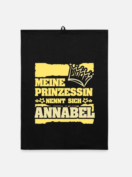 Geschenk für Annabel - Organic Geschirrtuch - Schwarz - Vorne