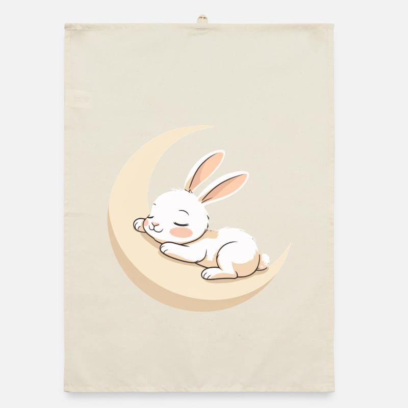Moon Bunny Dream Organic dish towel