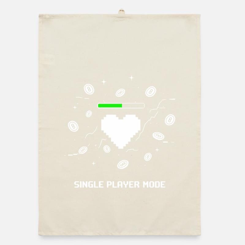 Single Player Mode Gamer Herz Organic Geschirrtuch