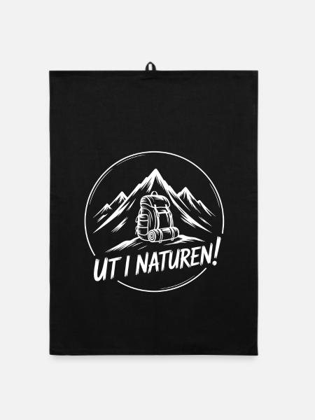 Adventure Backpacking Hiking - Organic dish towel - black - Front