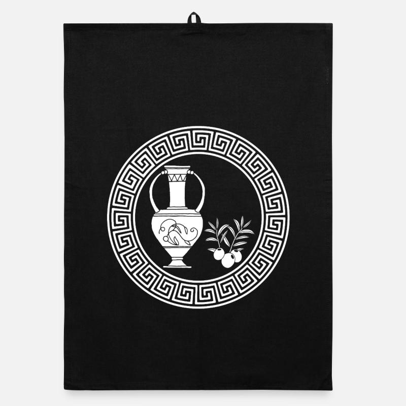 Symbole d'abondance (blanc) Torchon bio