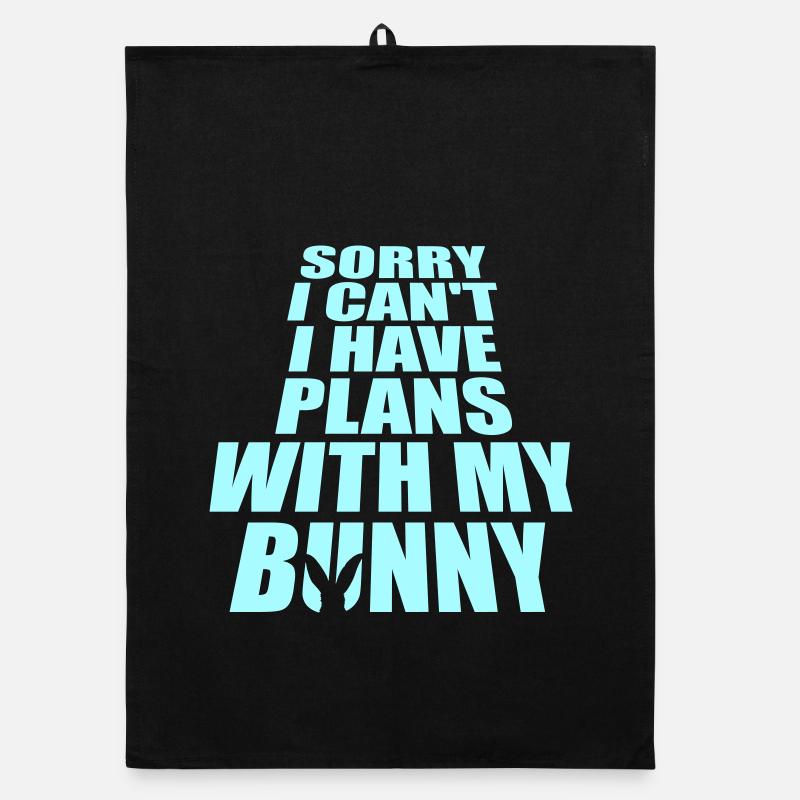 Sorry I Can't I Have Plans With My Bunny Hase Logo Organic Geschirrtuch