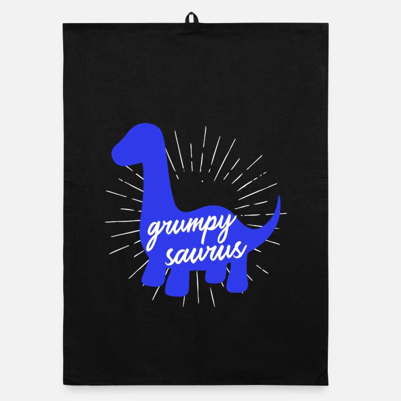 Grumpysaur : design drôle de dinosaure Brachiosaurus Torchon bio