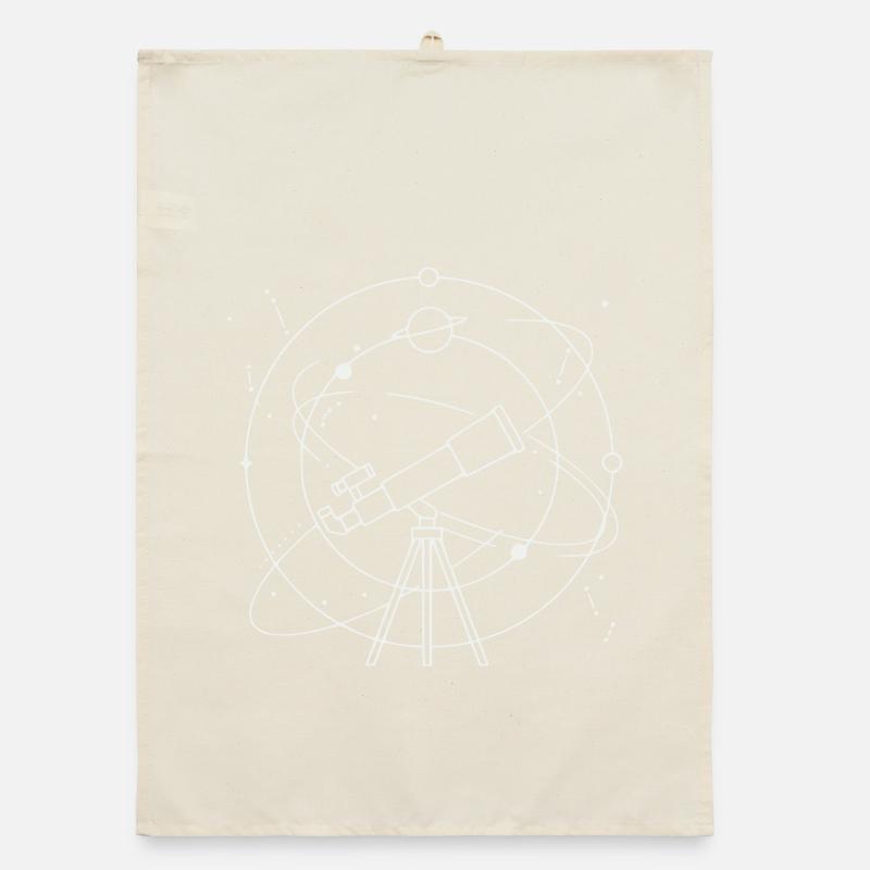 Teleskop Sonnensystem Planeten Konstellation Organic Geschirrtuch