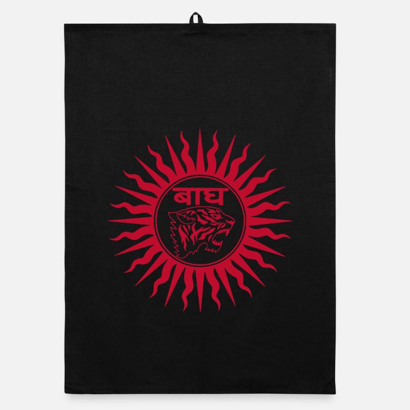 Tigre d'Inde (rouge) Torchon bio