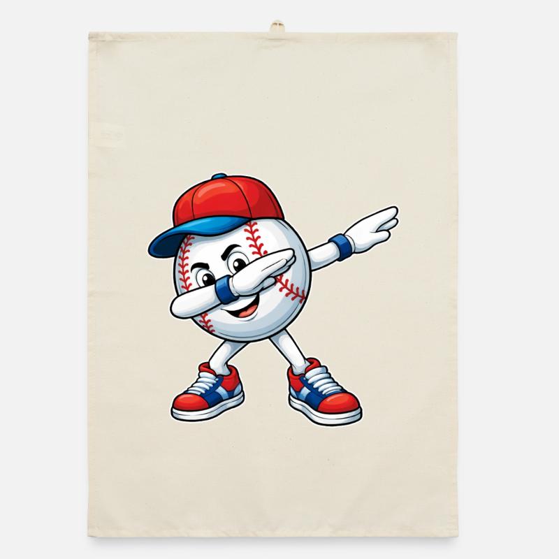 Dabbing Baseball Organic Geschirrtuch