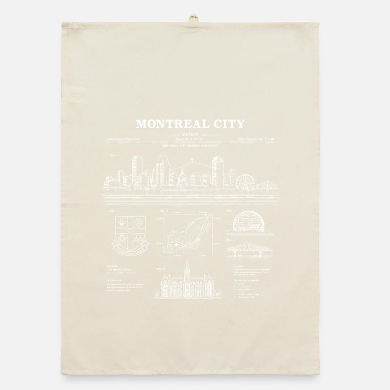 Plan directeur de la skyline de Montréal Torchon bio
