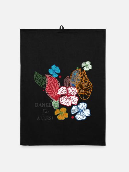 Danke für alles  - Organic Geschirrtuch - Schwarz - Vorne