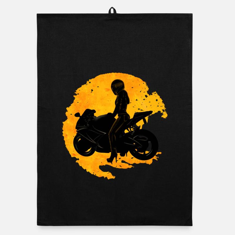 Motorcycle Organic dish towel
