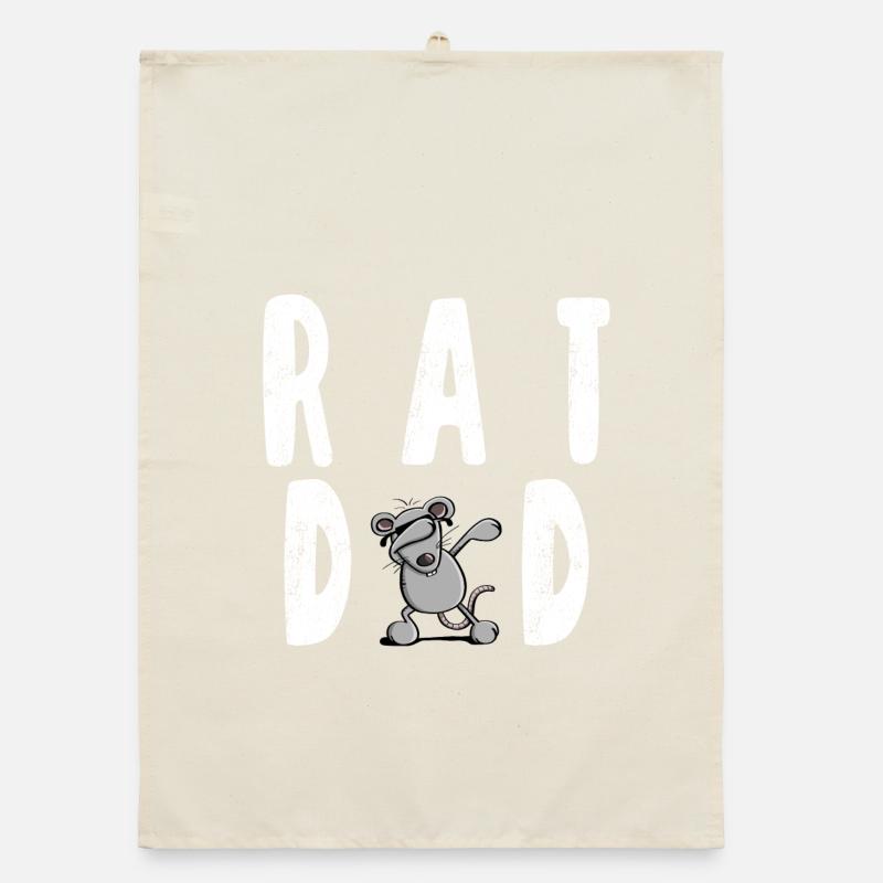 Rat Dad-Dab Dance - Rats Daddy - Dab Dance Organic dish towel