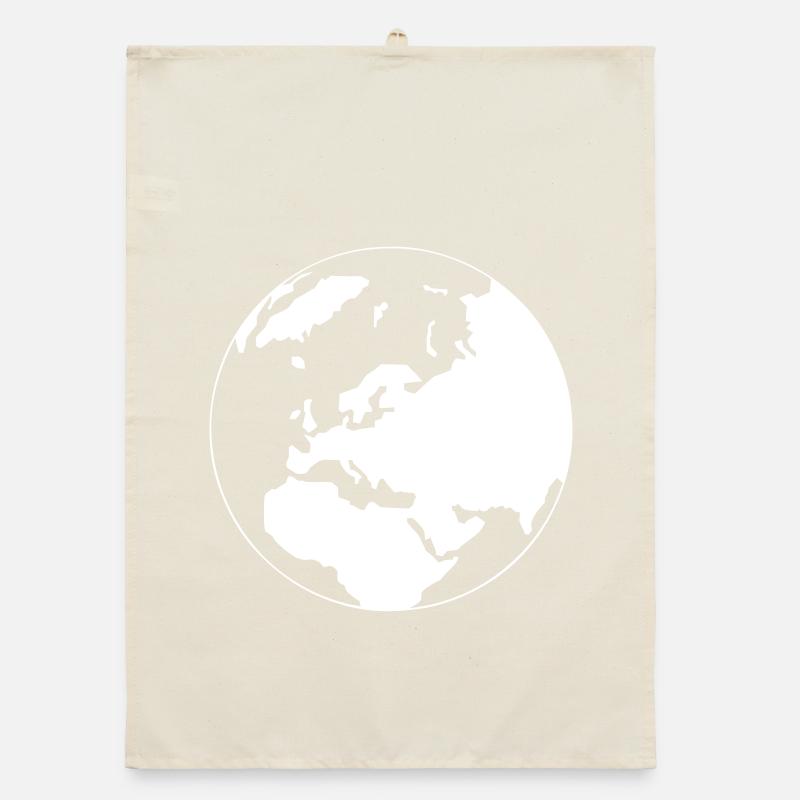 A world map Organic dish towel