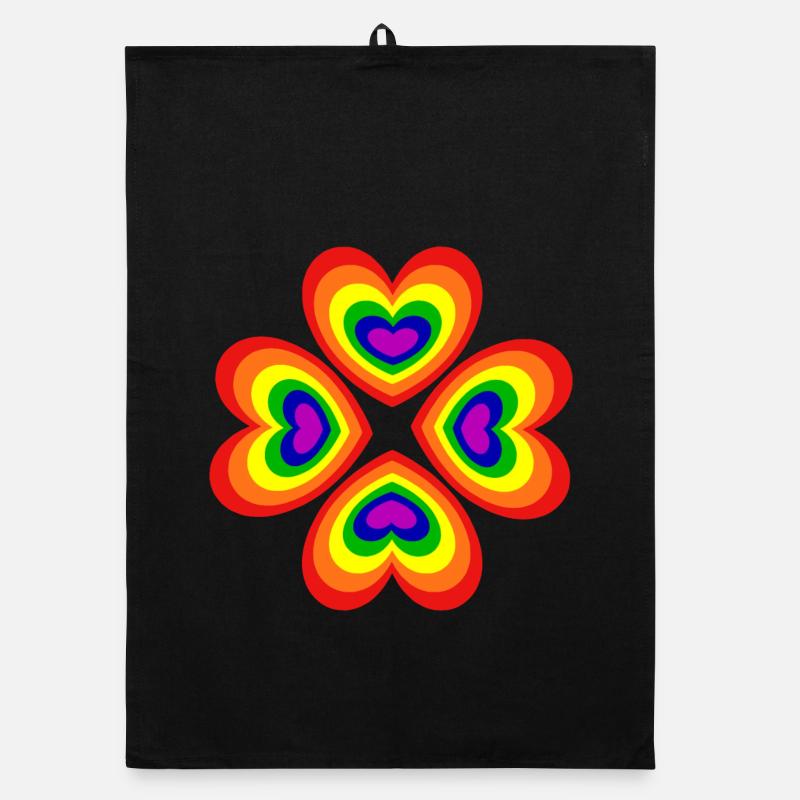 70s Flower Pattern Organic dish towel