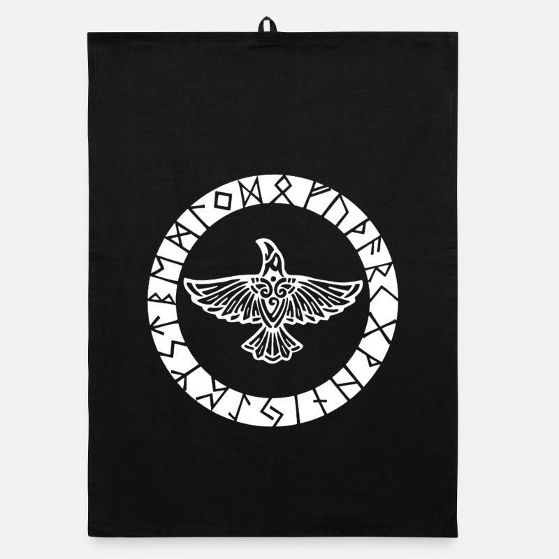 Corbeau viking blanc Torchon bio