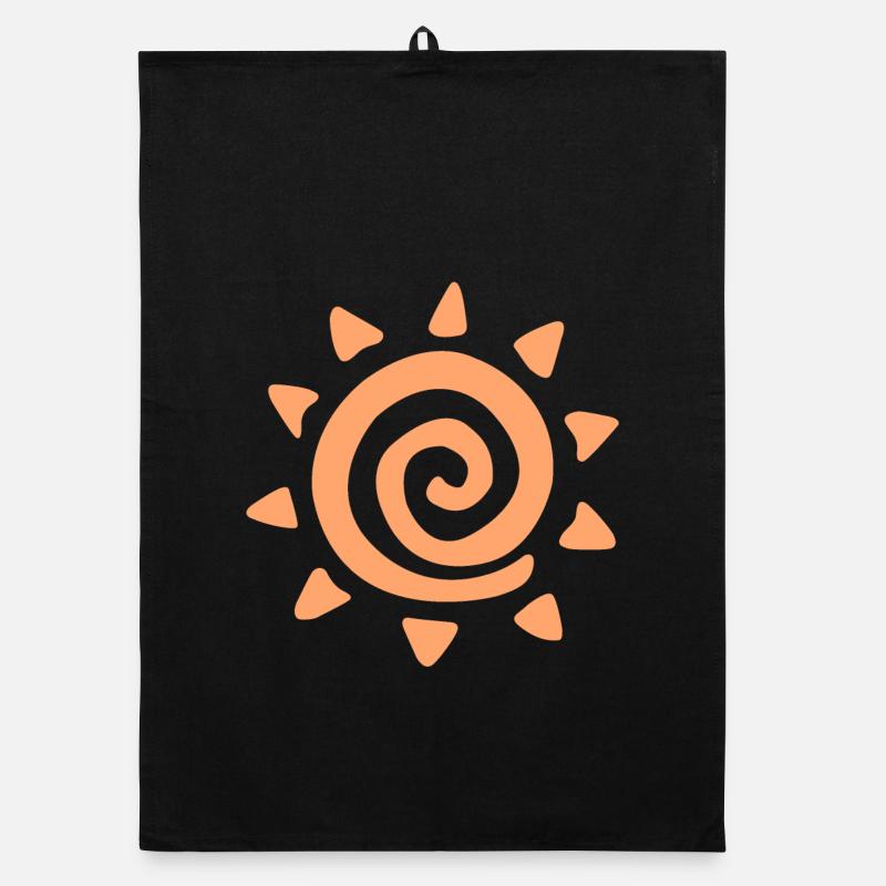 Simple sun logo Organic dish towel