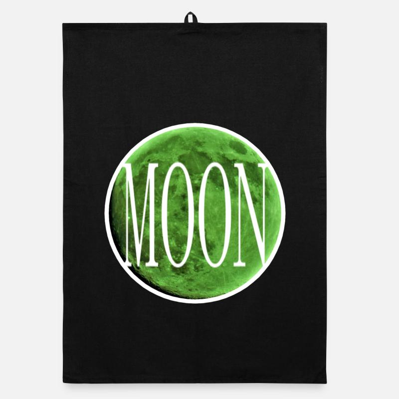 Inset - Emerald Green Moon Organic dish towel