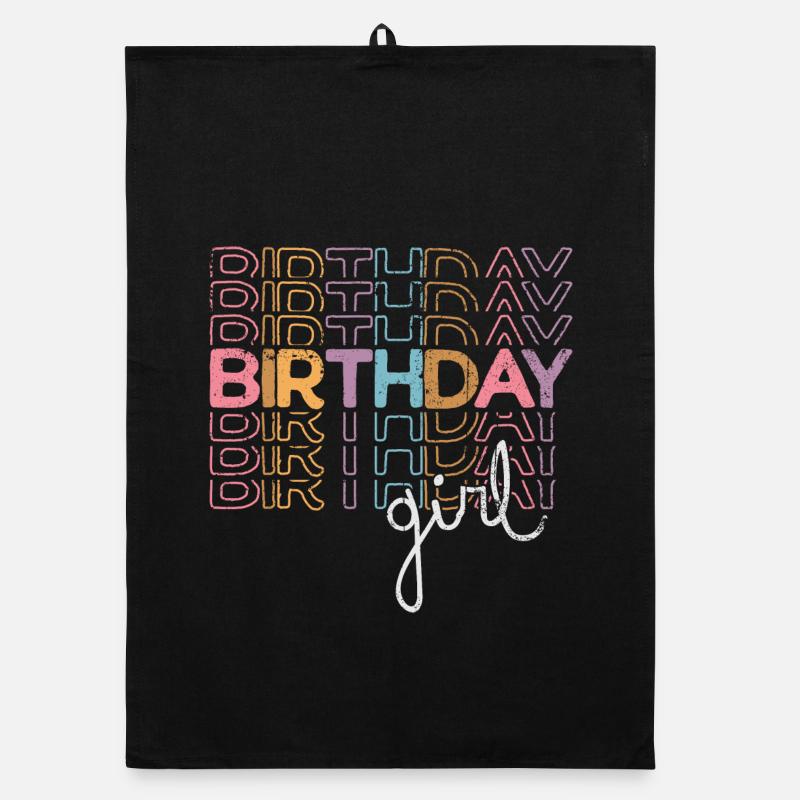 Neon-Geburtstagskind-Graffiti Organic Geschirrtuch