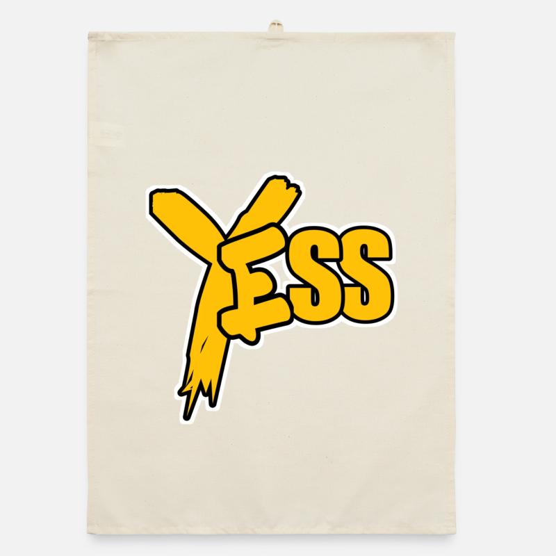 YES Jaune Pop Comic Torchon bio