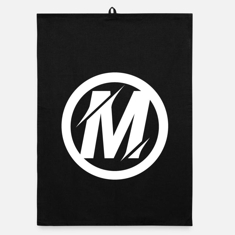 Illustration du logo M - Torchon bio - noir