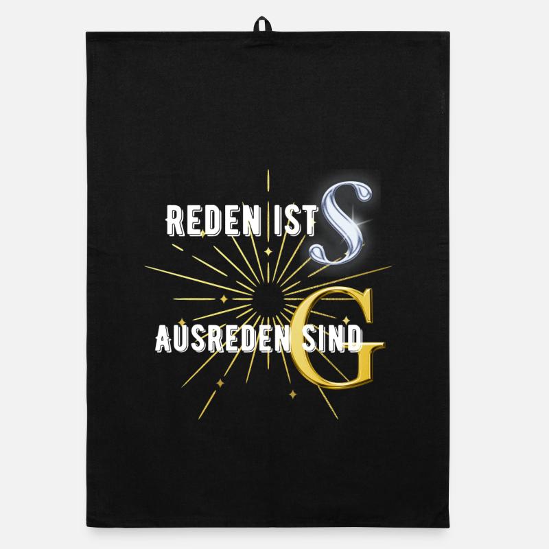 T-Shirt mit Spruch/ lustiger Spruch /Geschenkidee - Organic Geschirrtuch - Schwarz